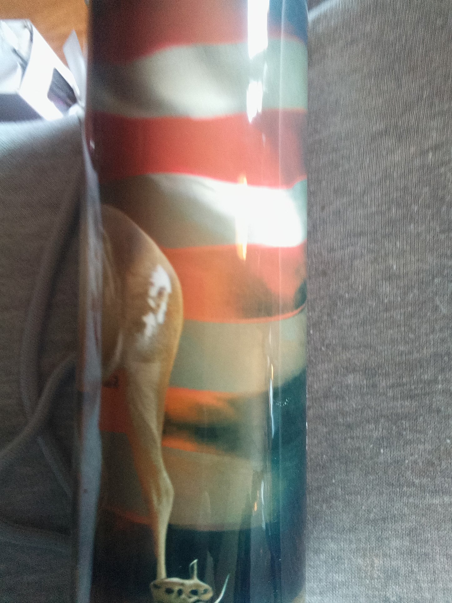 American flag with a buck tumbler